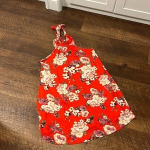 Pink Lily Floral Halter Dress